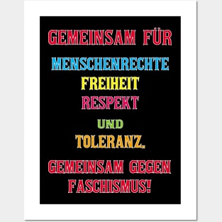 Gemeinsam gegen Faschismus Posters and Art